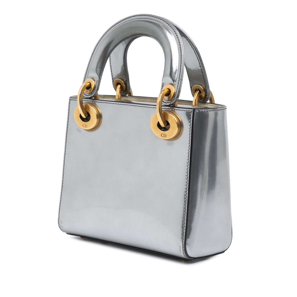 Dior Mini Metallic Glazed Calfskin Lady Dior - 2