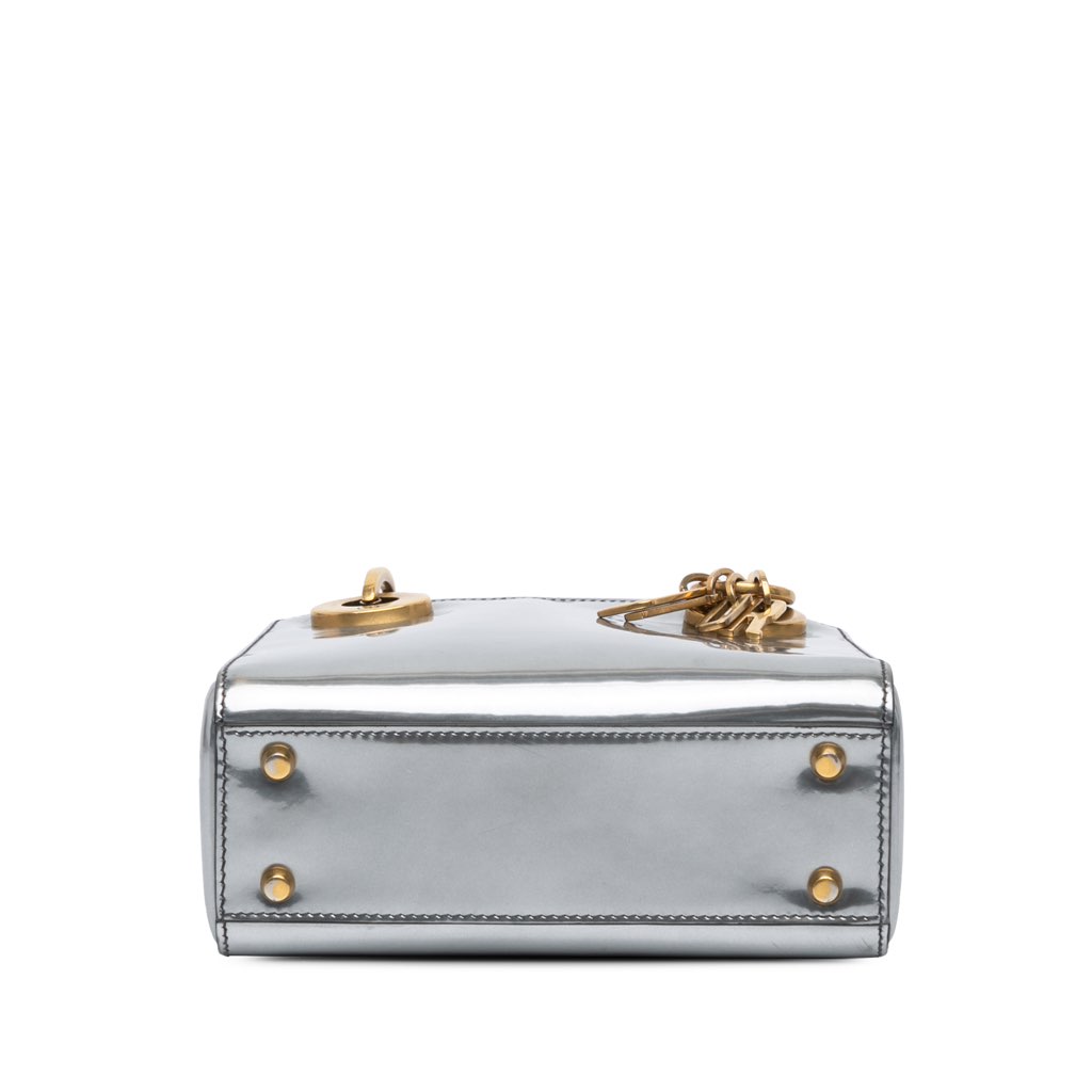 Dior Mini Metallic Glazed Calfskin Lady Dior - 3