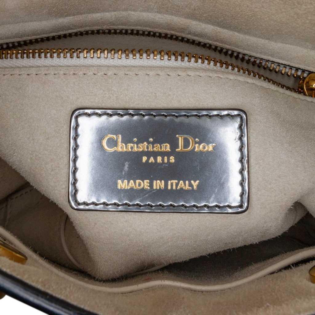 Dior Mini Metallic Glazed Calfskin Lady Dior - 5