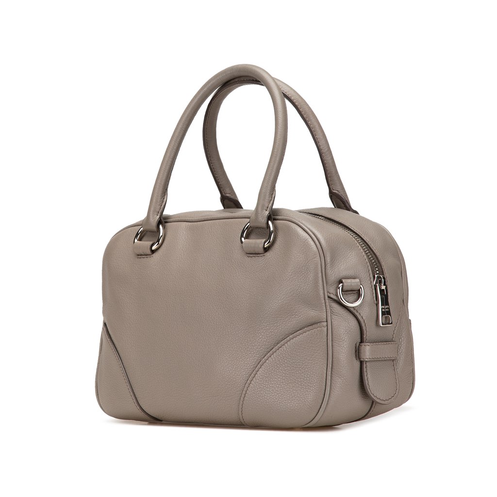 Prada Vitello Daino Zip Top Satchel - Back view