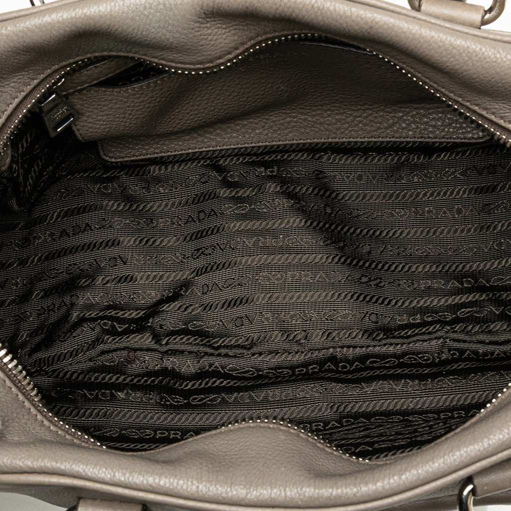 Prada Vitello Daino Zip Top Satchel - 4