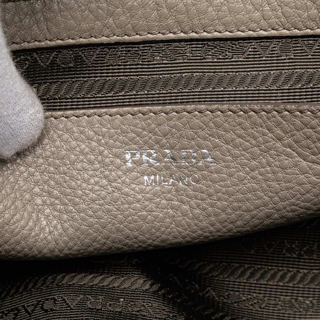 Prada Vitello Daino Zip Top Satchel - Side view