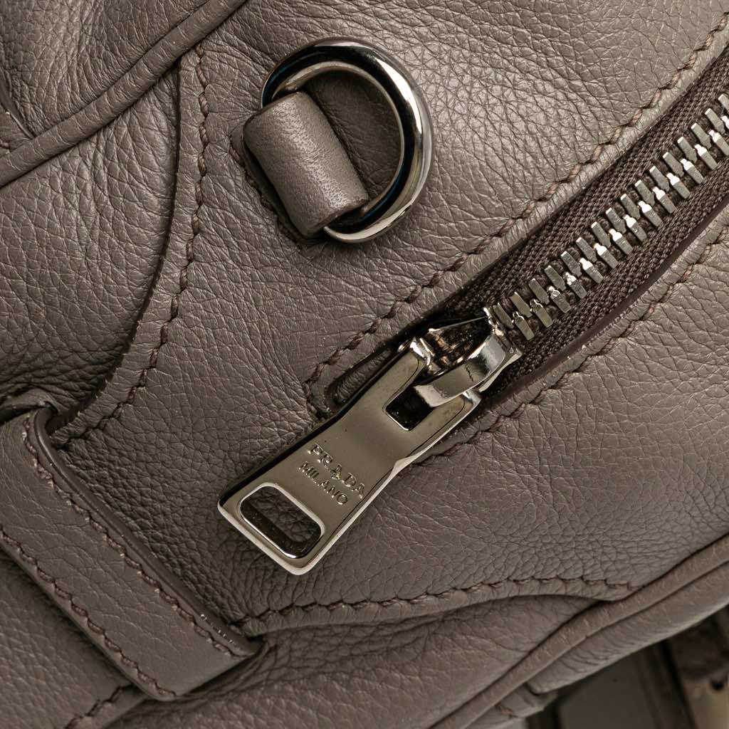Prada Vitello Daino Zip Top Satchel - Image 11