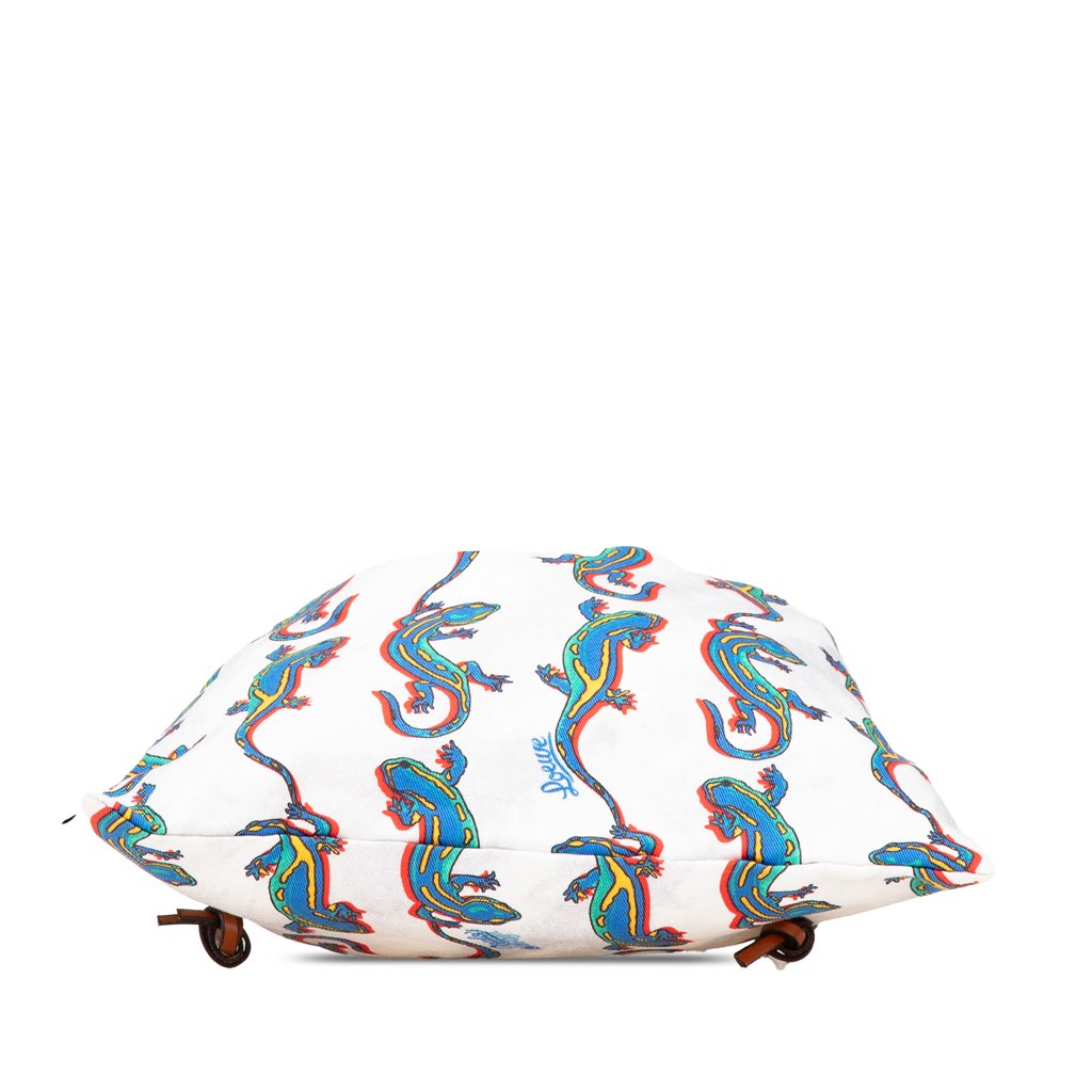 Loewe Paulas Ibiza Salamander Canvas Drawstring Pouch - 3