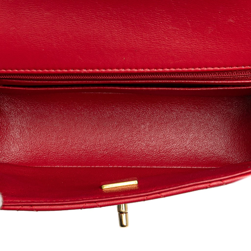 Chanel Mini Rectangular Lambskin Top Handle Single Flap - 4