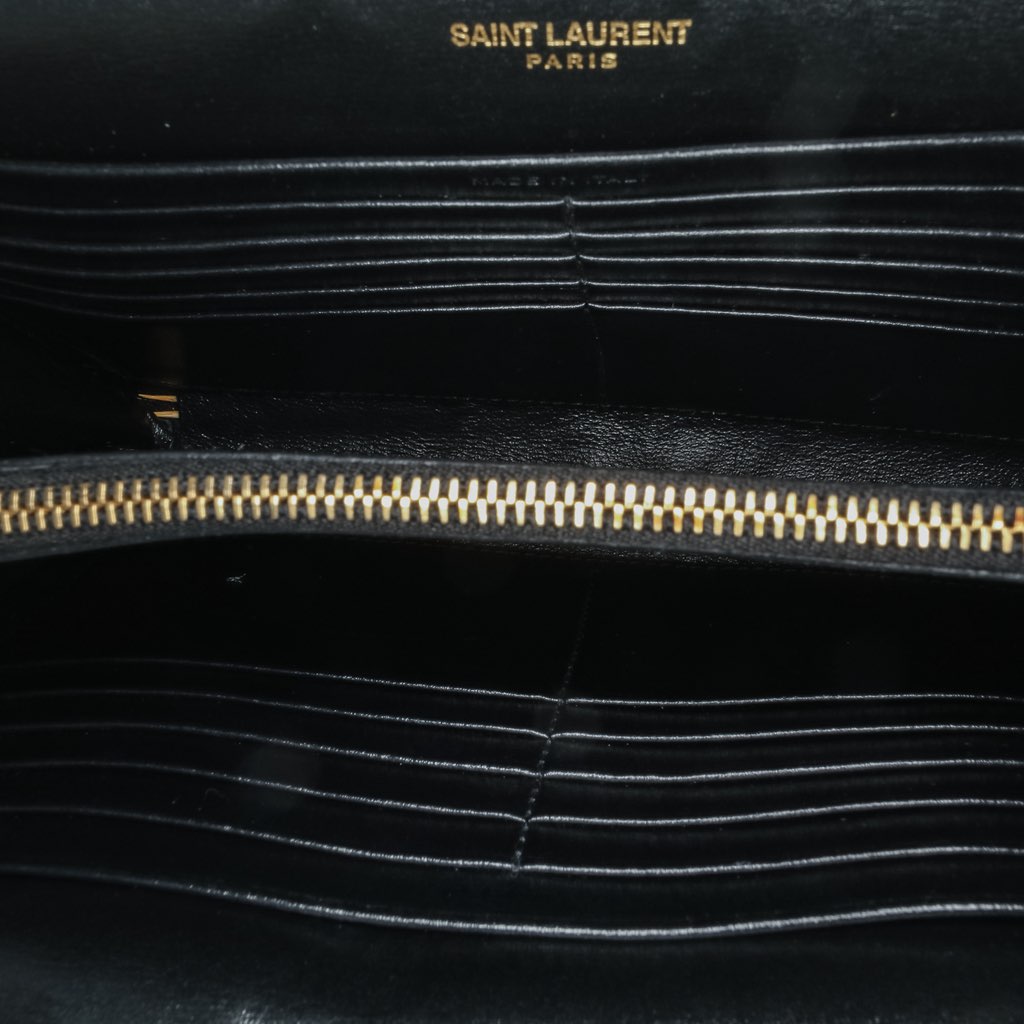 Saint Laurent Leather Monogram Sulpice Wallet on Chain - 4