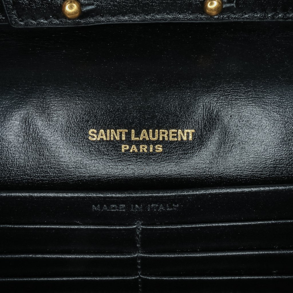 Saint Laurent Leather Monogram Sulpice Wallet on Chain - 5