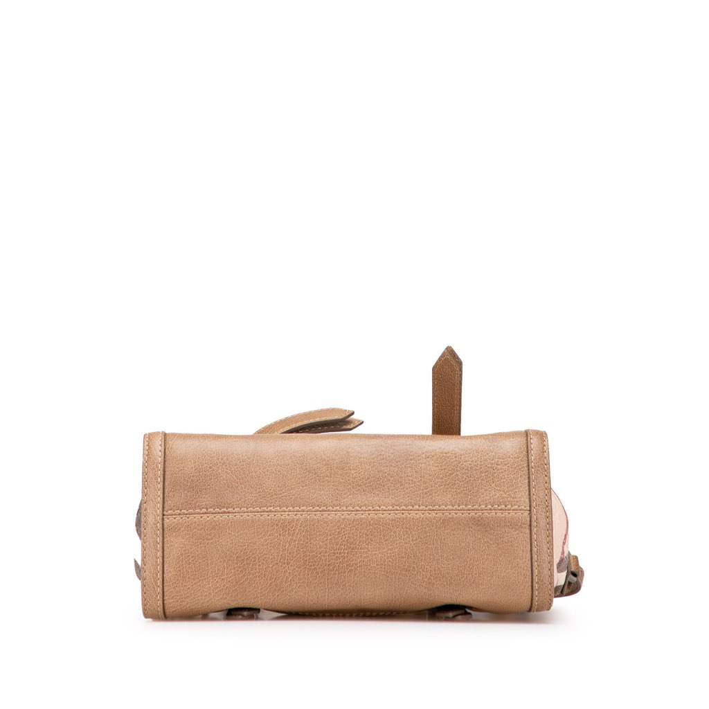 Burberry Embossed Supernova Check Coated Canvas Satchel - 3