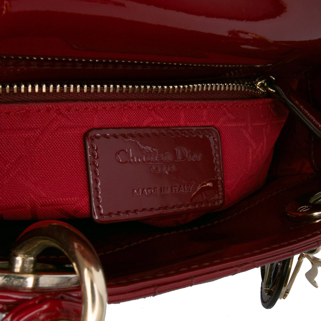 Dior Mini Patent Cannage Lady Dior - 5