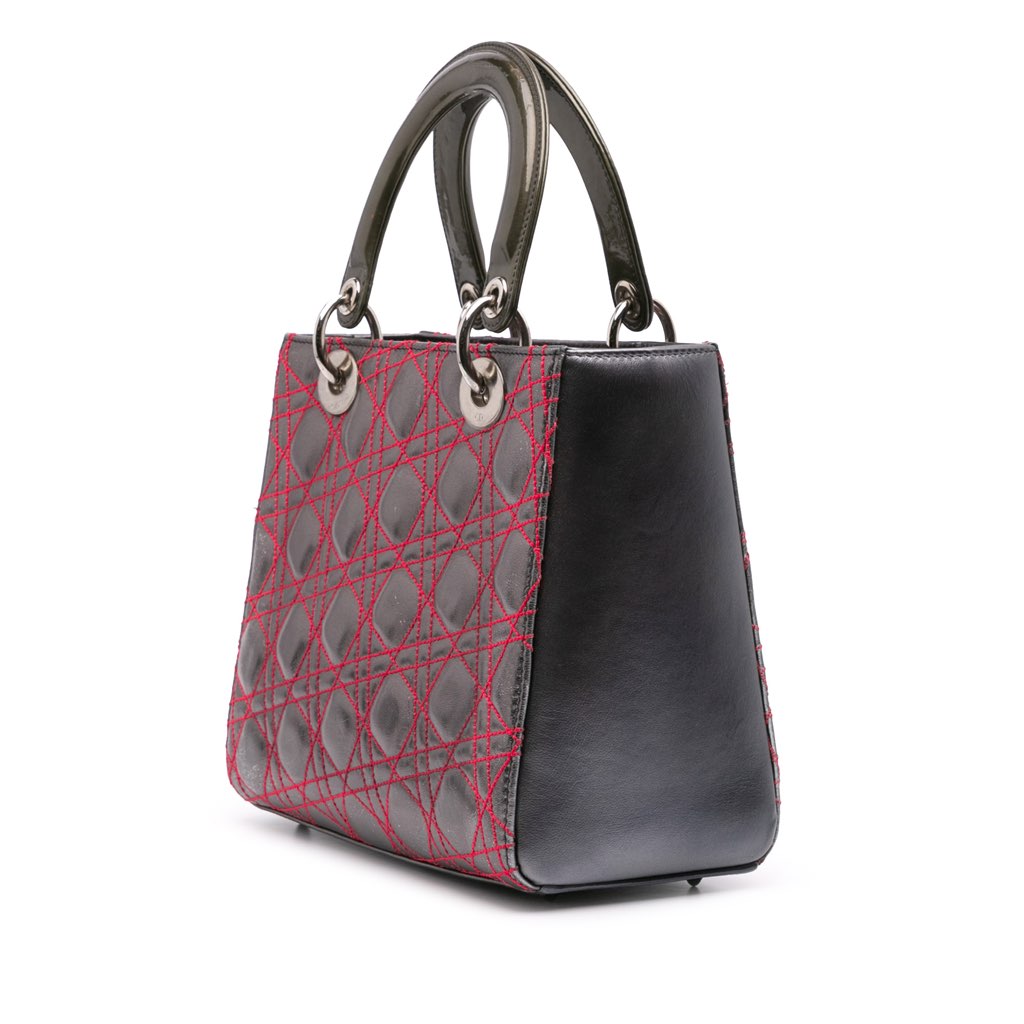 Dior Anselm Reyle Medium Metallic Lambskin Cannage Lady Dior - 2