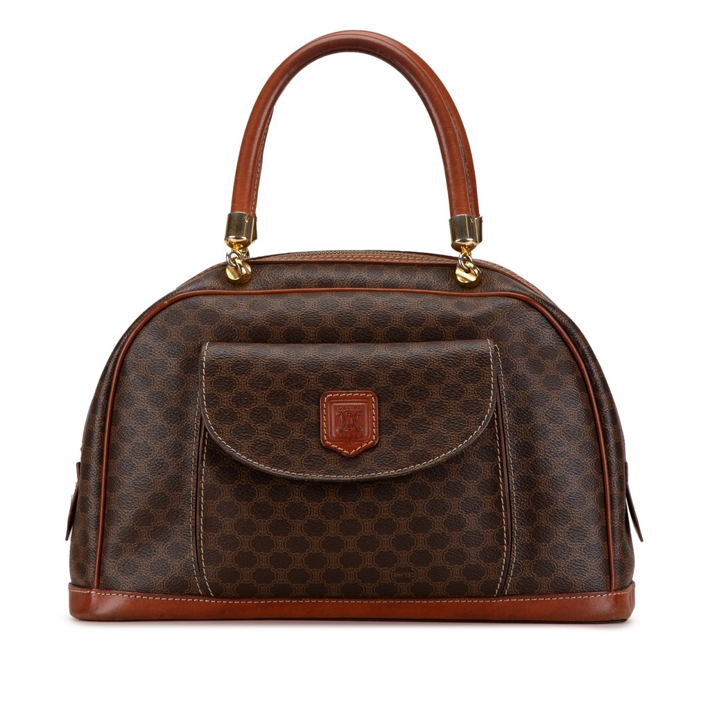 Celine Macadam Coated Canvas Handbag