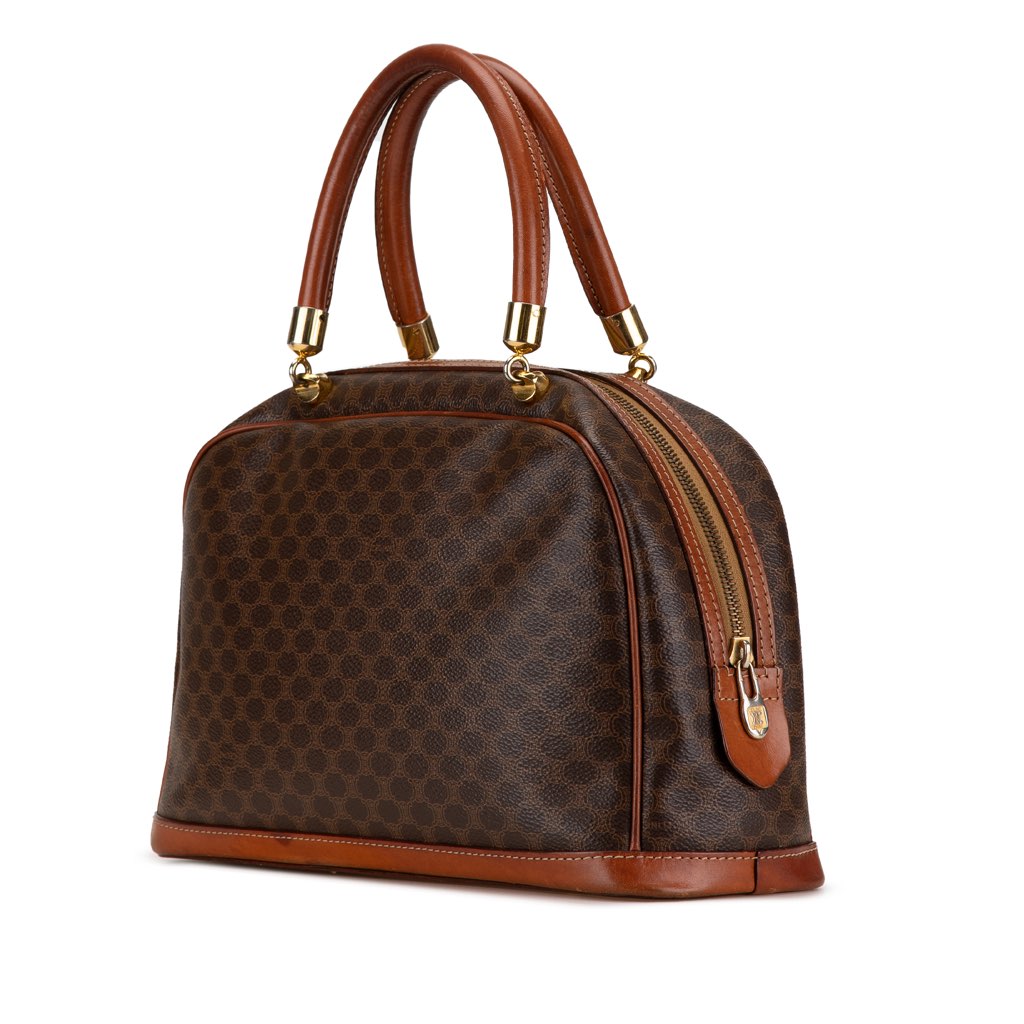 Celine Macadam Coated Canvas Handbag - 2