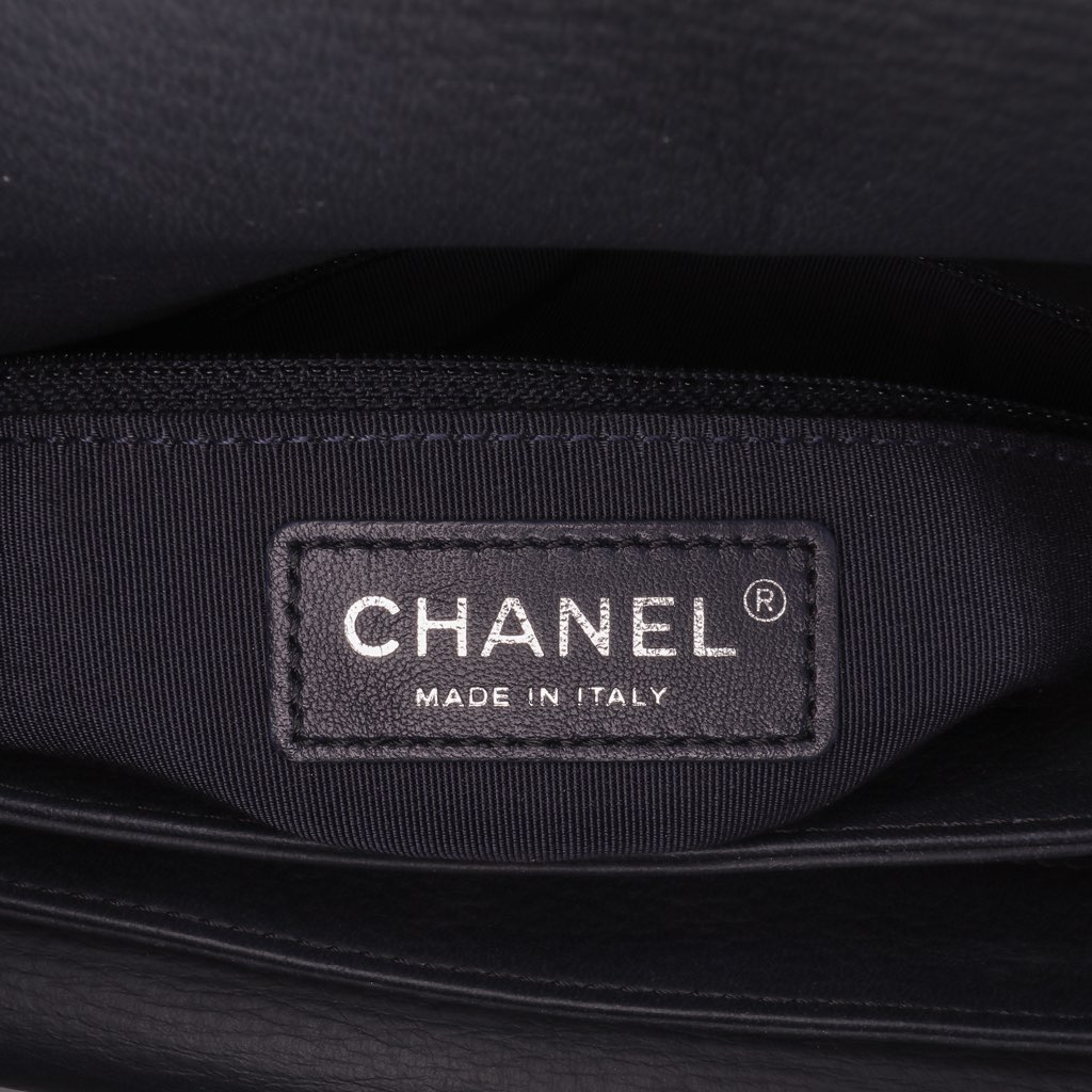 Chanel Small Quilted Grained Calfskin CC Round Clasp Accordion Flap - Side view