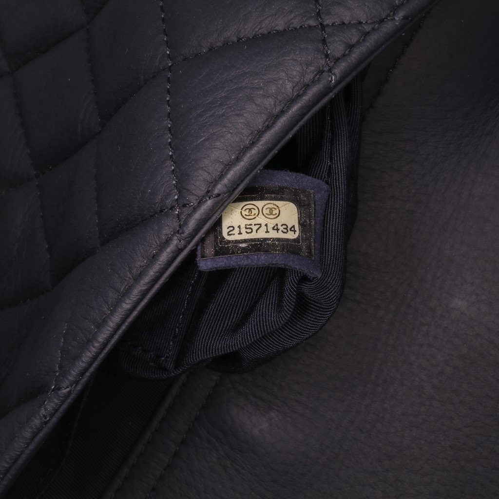 Chanel Small Quilted Grained Calfskin CC Round Clasp Accordion Flap - Detail 1