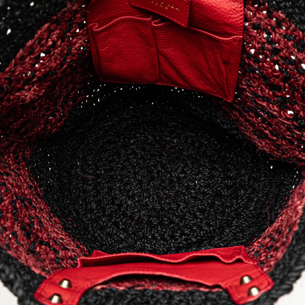 Balenciaga Raffia Motocross Classic Panier Basket Tote - 4