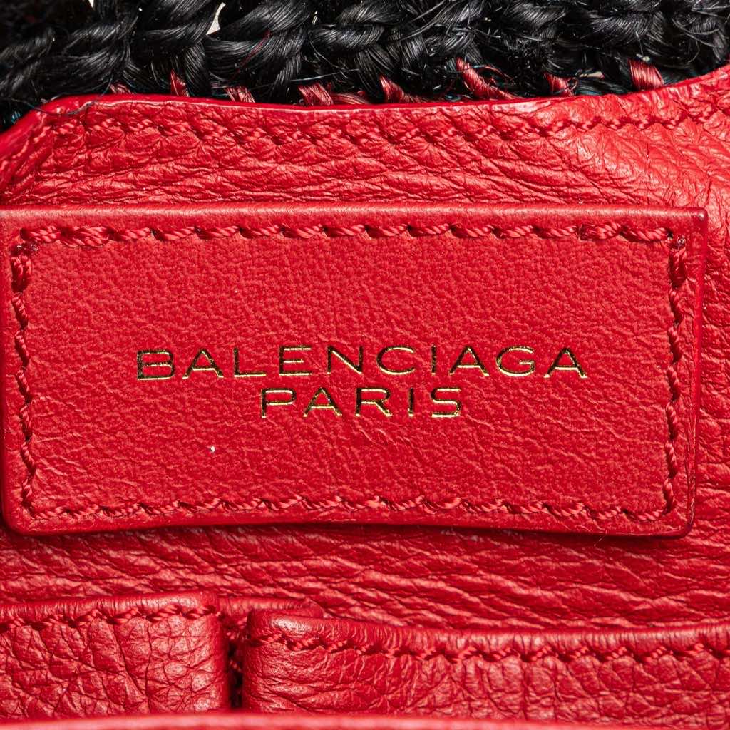 Balenciaga Raffia Motocross Classic Panier Basket Tote - 5