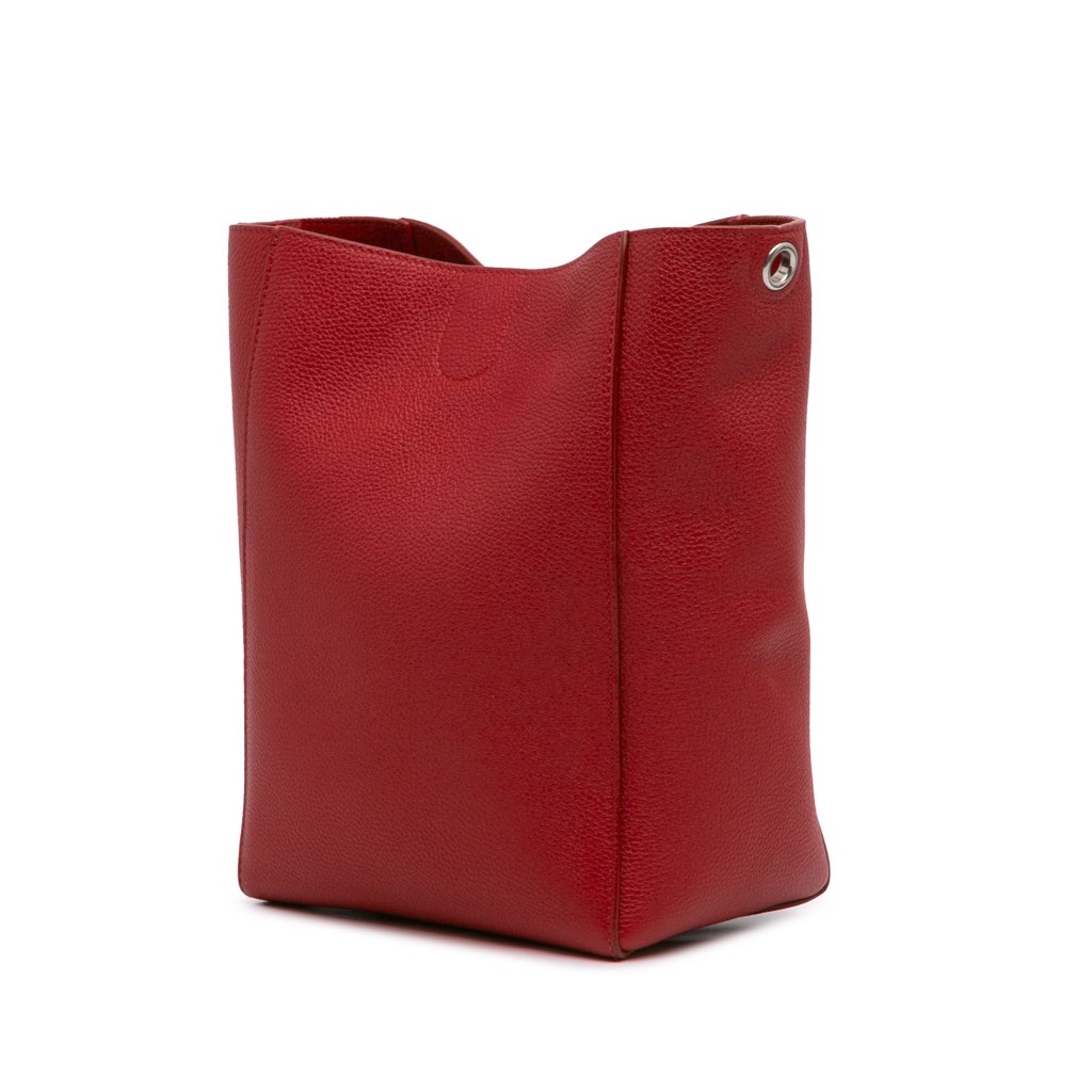 Celine Small Leather Seau Sangle Bucket Bag - Back view