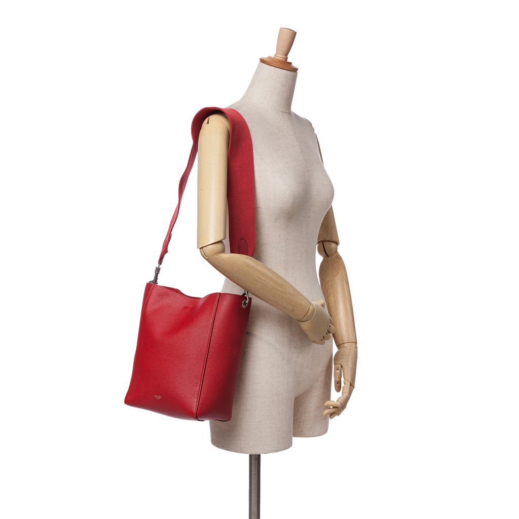 Celine Small Leather Seau Sangle Bucket Bag - Image 11