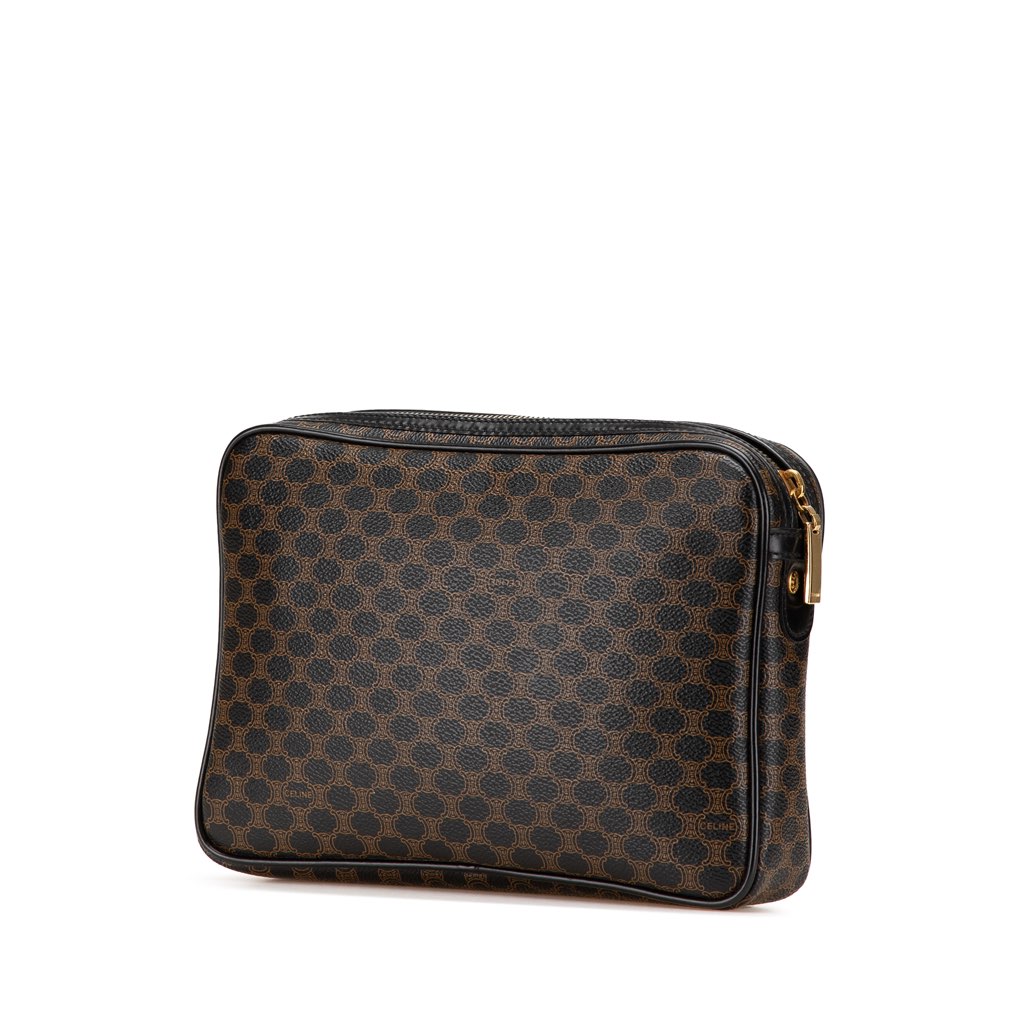 Celine Macadam Coated Canvas Clutch - 2