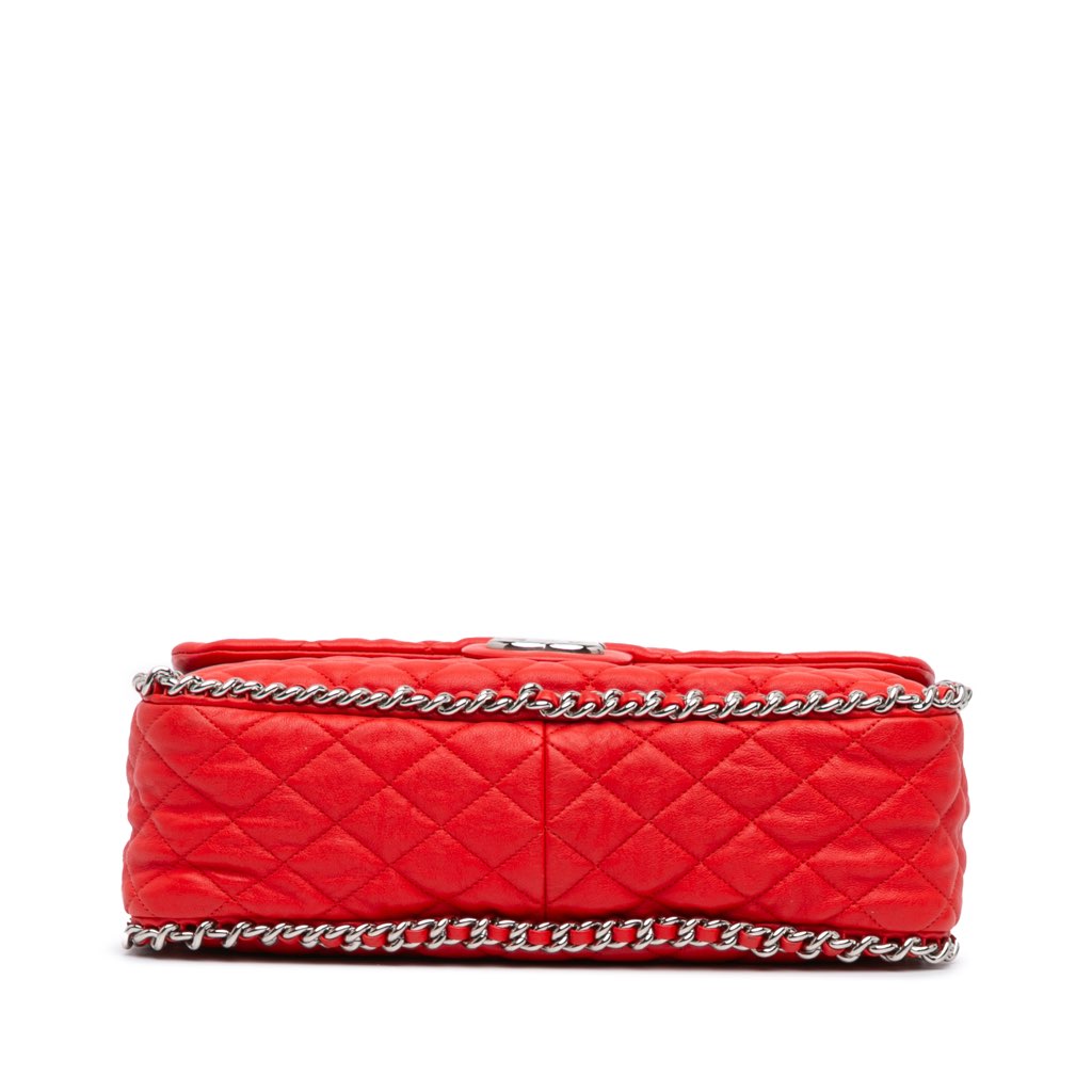 Chanel Maxi Washed Lambskin Chain Around Flap - 3