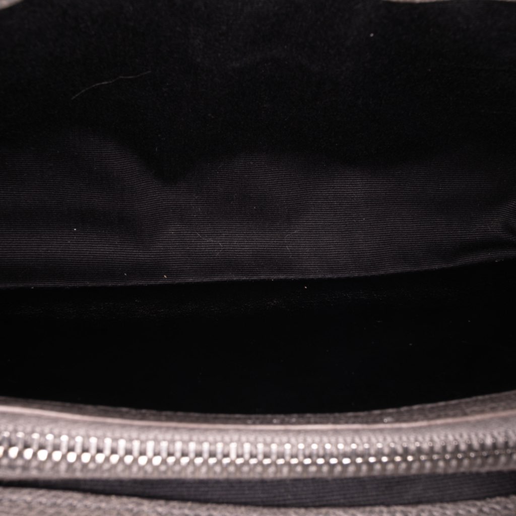 Saint Laurent Medium Quilted Chevron Sheepskin College Satchel - 4