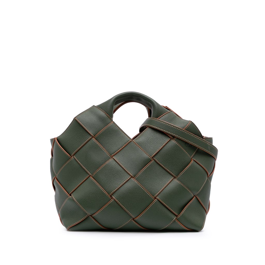 Loewe Small Woven Leather Surplus Basket Bag