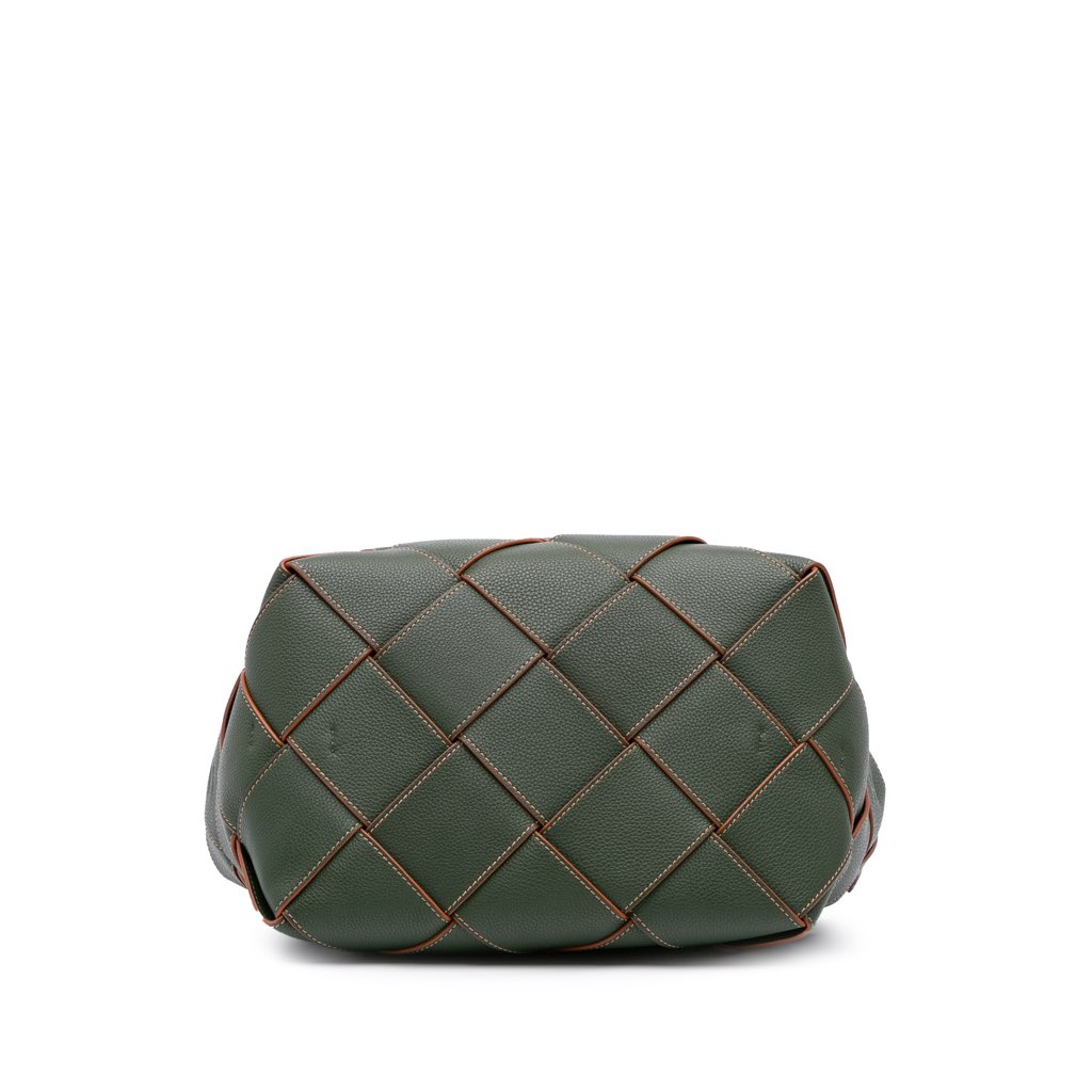 Loewe Small Woven Leather Surplus Basket Bag - 3