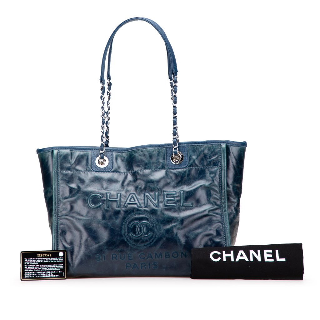 Chanel Small Glazed Calfskin Deauville Tote - Image 15