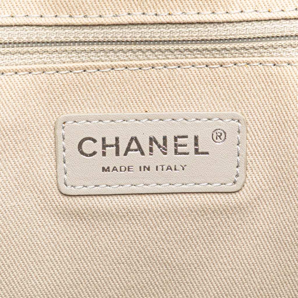 Chanel Small Glazed Calfskin Deauville Tote - Side view
