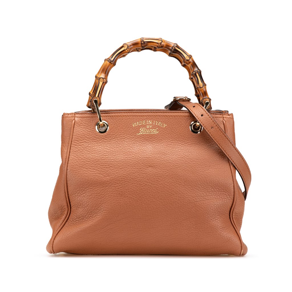 Gucci Small Calfskin Bamboo Shopper Satchel