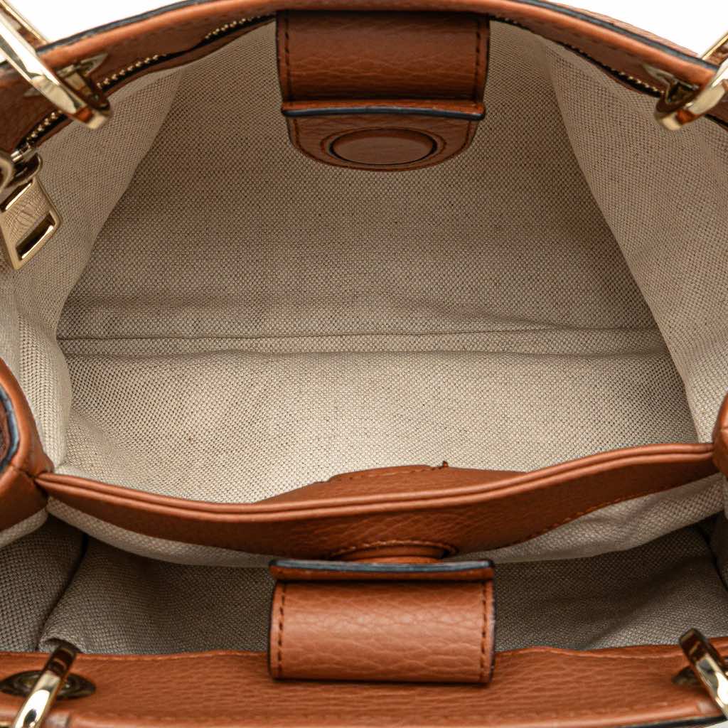 Gucci Small Calfskin Bamboo Shopper Satchel - 4