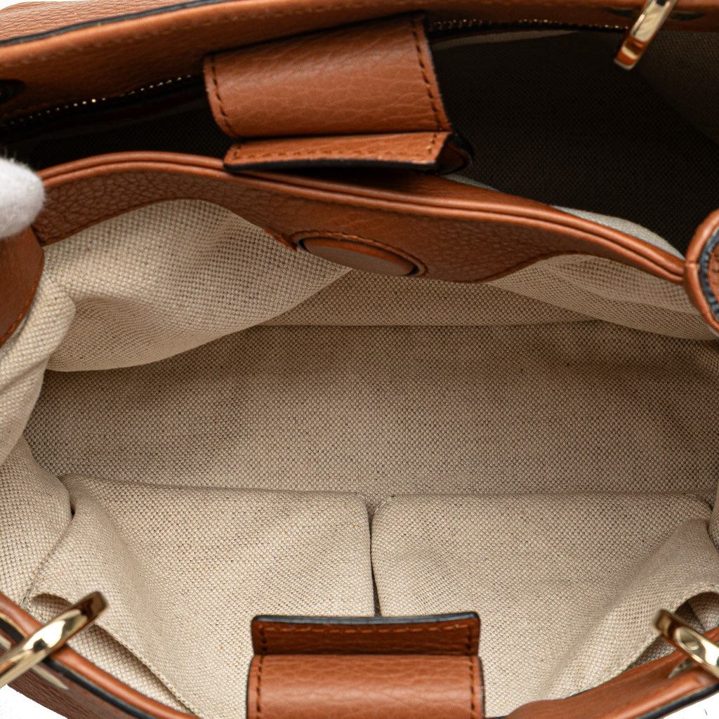 Gucci Small Calfskin Bamboo Shopper Satchel - 5