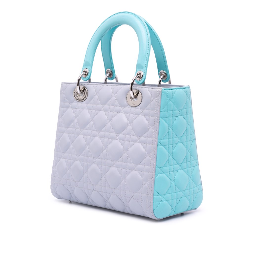 Dior Medium Bicolor Lambskin Cannage Lady Dior - 2