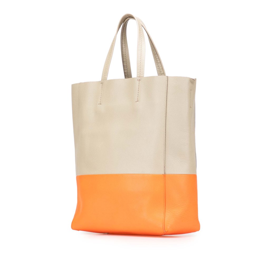 Celine Small Bicolor Leather Vertical Cabas - Back view