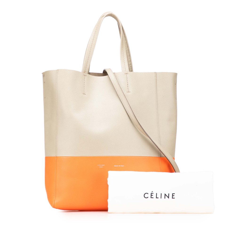 Celine Small Bicolor Leather Vertical Cabas - Image 14