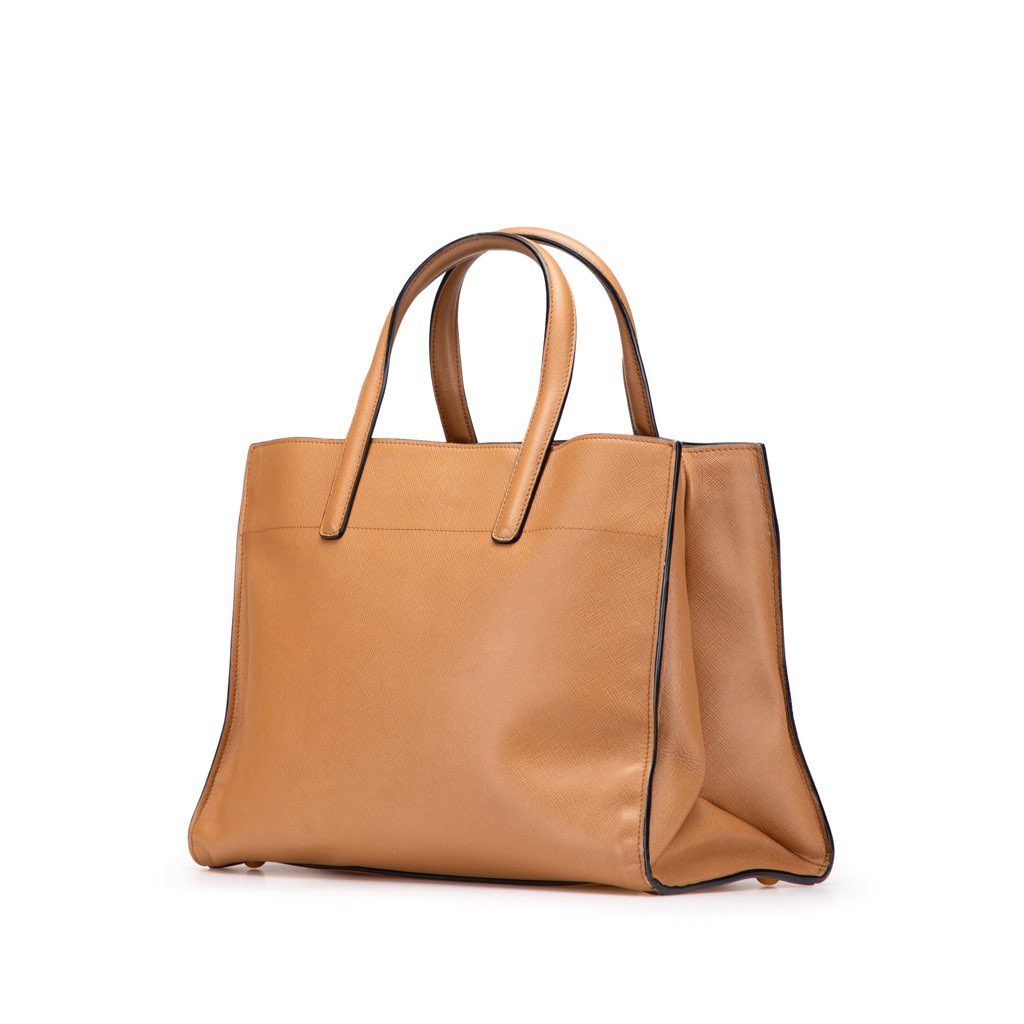 Prada Saffiano Soft Triple Pocket Satchel - 2