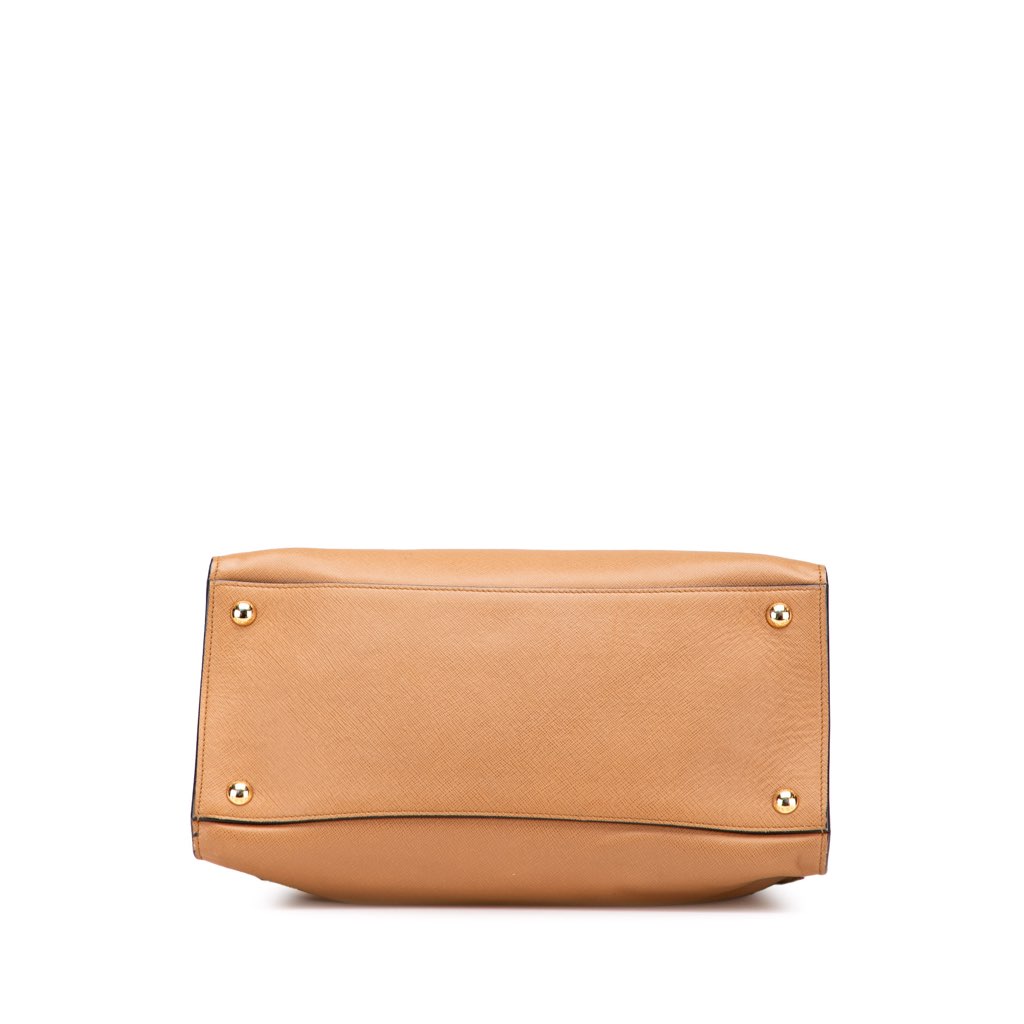 Prada Saffiano Soft Triple Pocket Satchel - 3