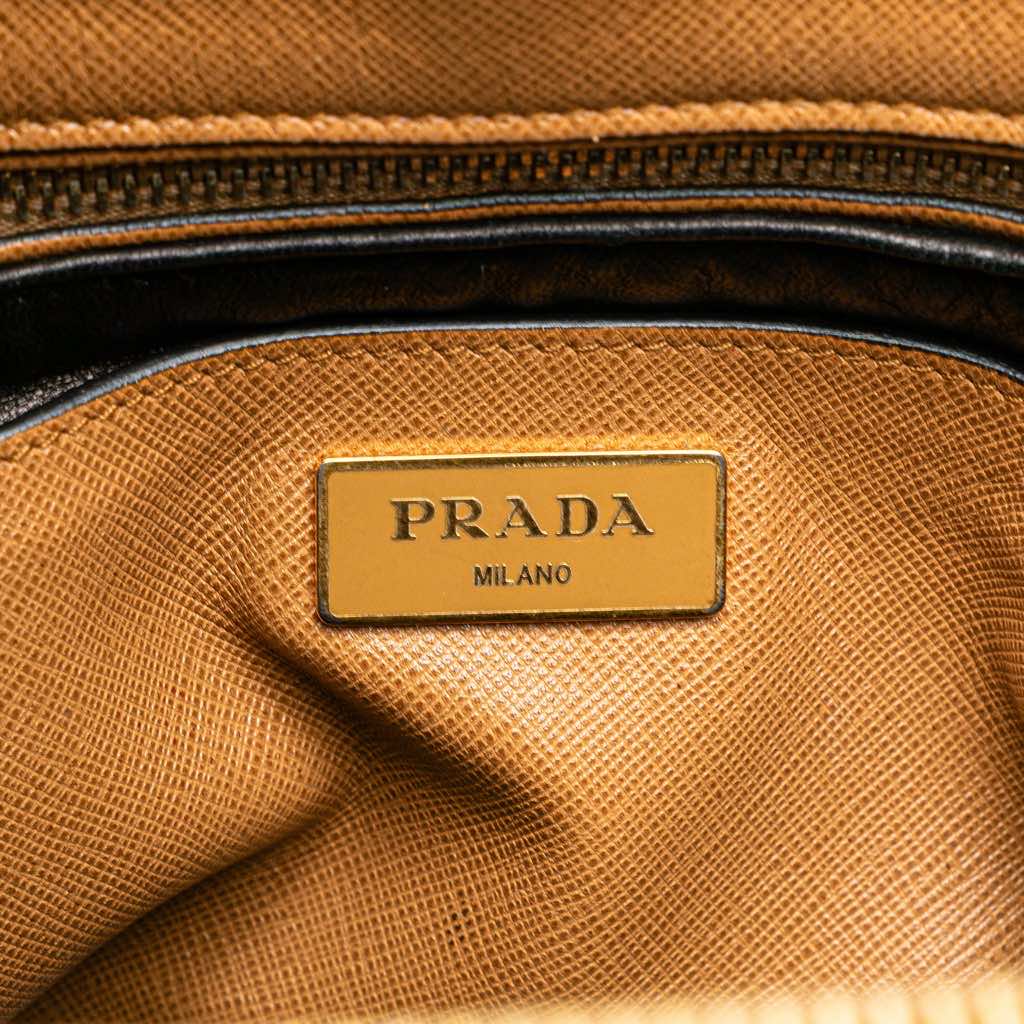 Prada Saffiano Soft Triple Pocket Satchel - 5