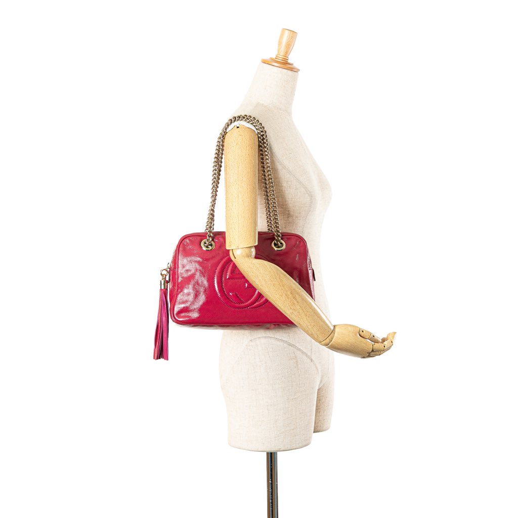 Gucci Patent Soho Chain Zip Shoulder Bag - Image 14