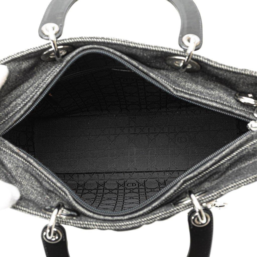 Dior Large Denim Cannage Lady Dior - 4