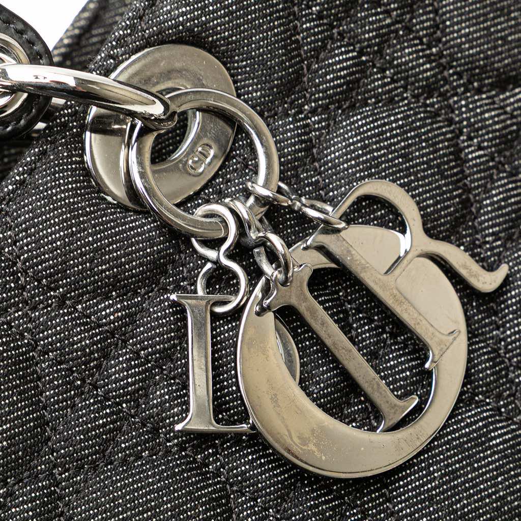 Dior Large Denim Cannage Lady Dior - Detail 2