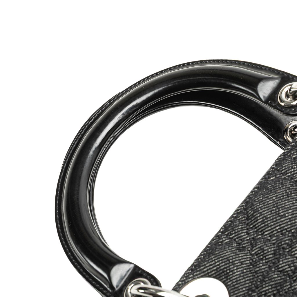 Dior Large Denim Cannage Lady Dior - Image 11