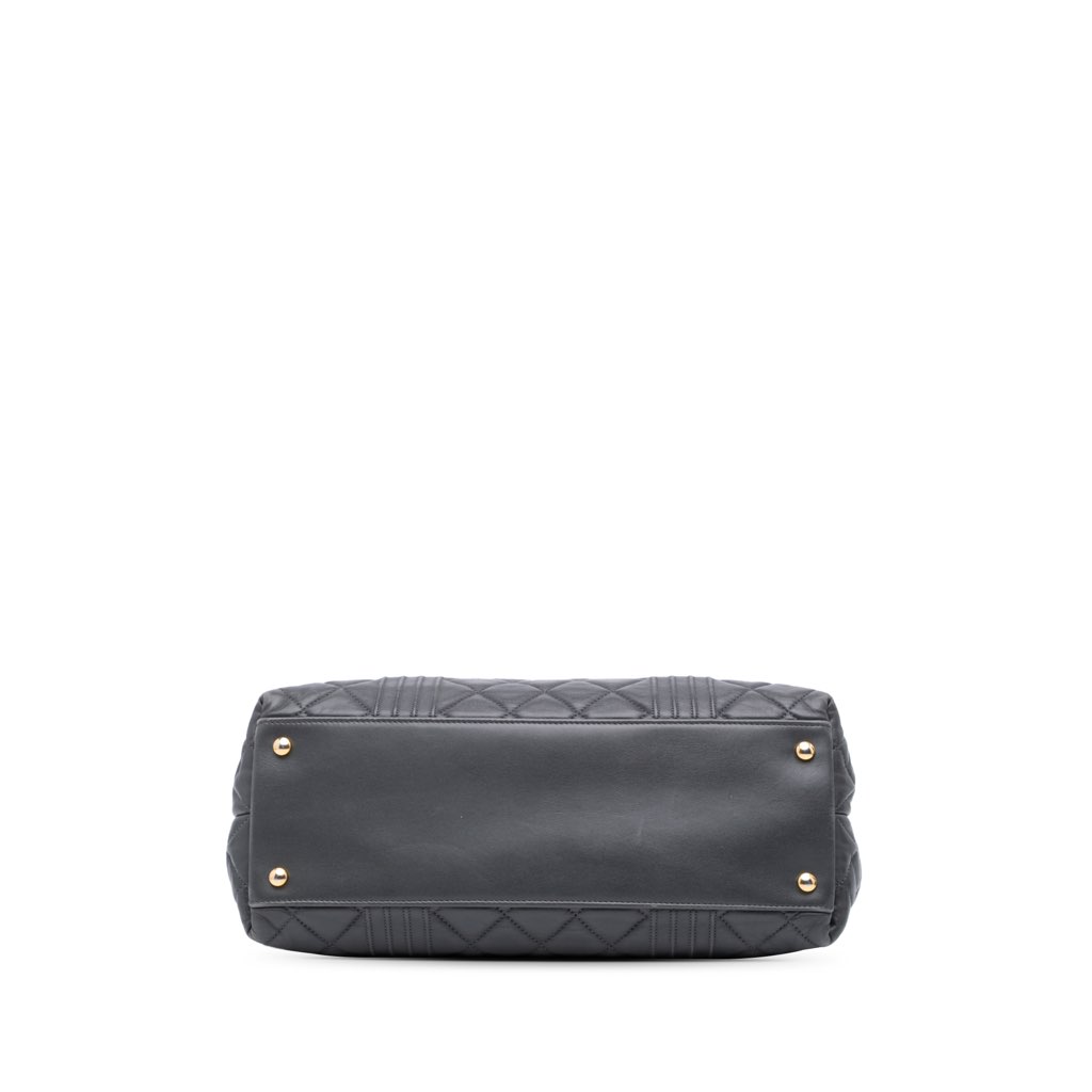 Chanel CC Quilted Lambskin Pin Tuck Tote - 3