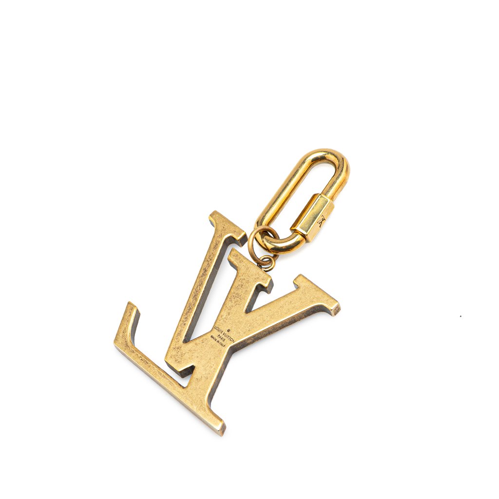 Louis Vuitton Gold Plated LV Flag Key Ring and Bag Charm - 2