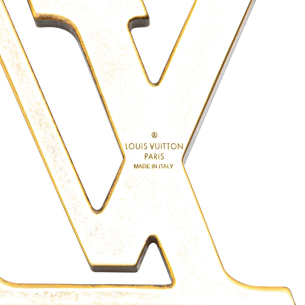 Louis Vuitton Gold Plated LV Flag Key Ring and Bag Charm - 3