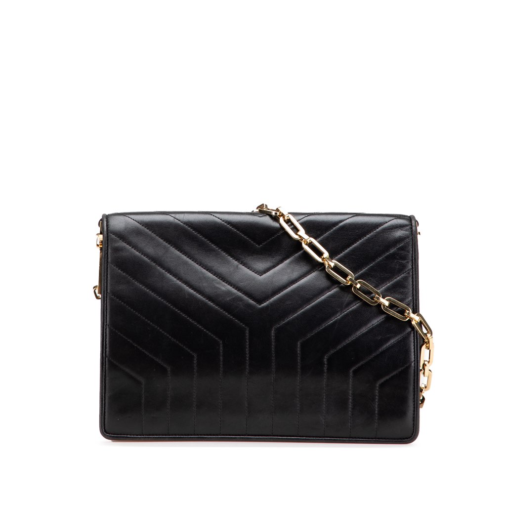 Yves Saint Laurent Leather Y Stitch Chain Crossbody