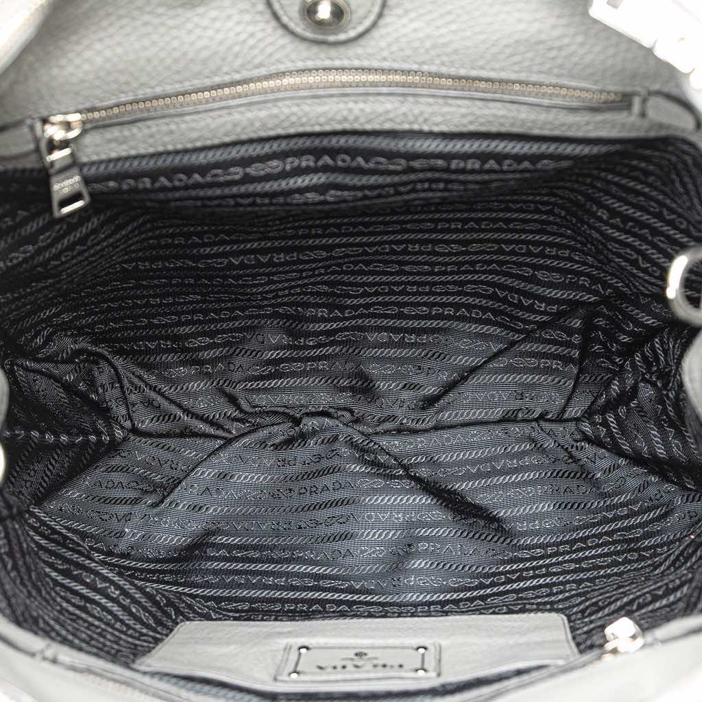 Prada Vitello Daino Double Zip Convertible Tote - 4