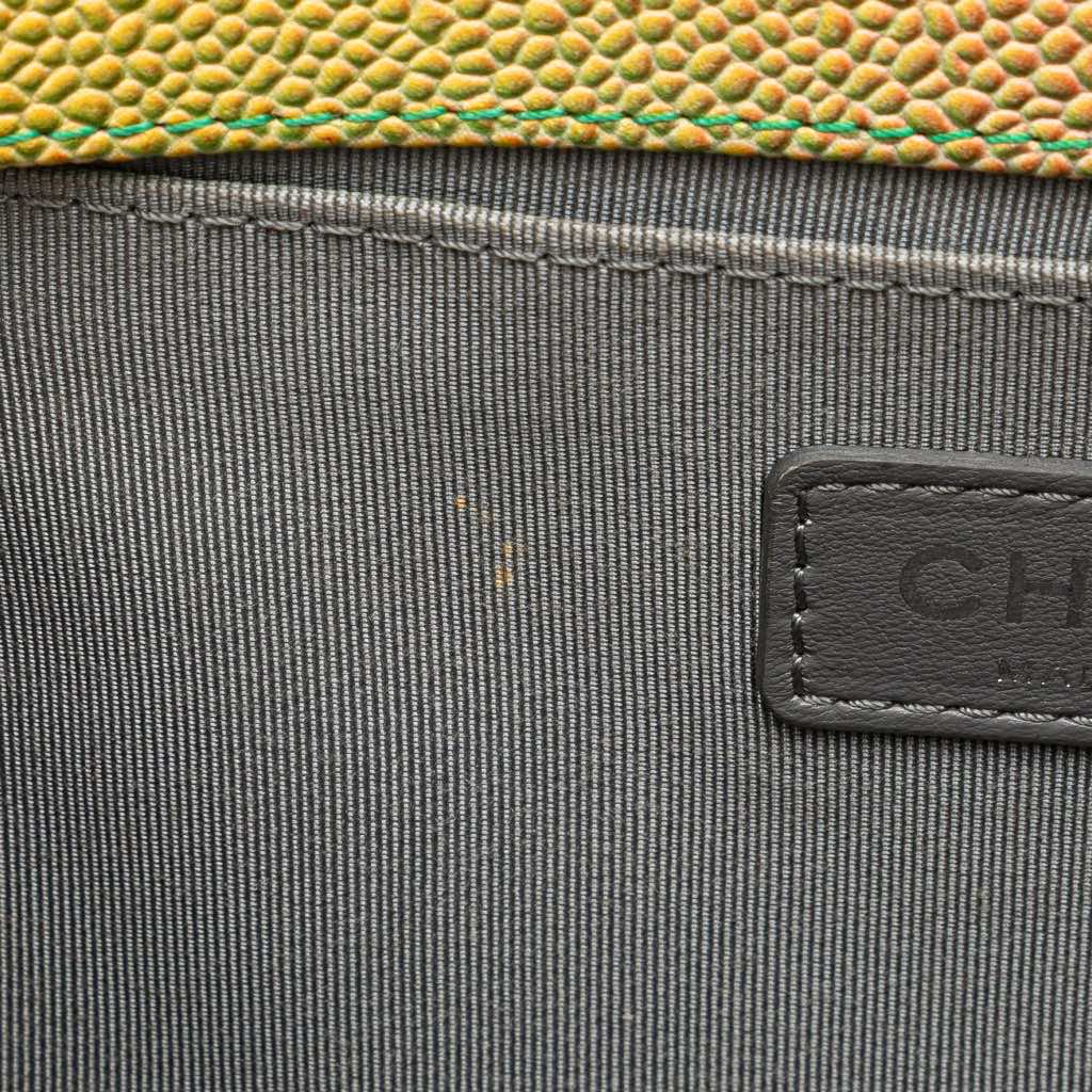 Chanel Old Medium Quilted Caviar Rainbow Boy Flap - Detail 2
