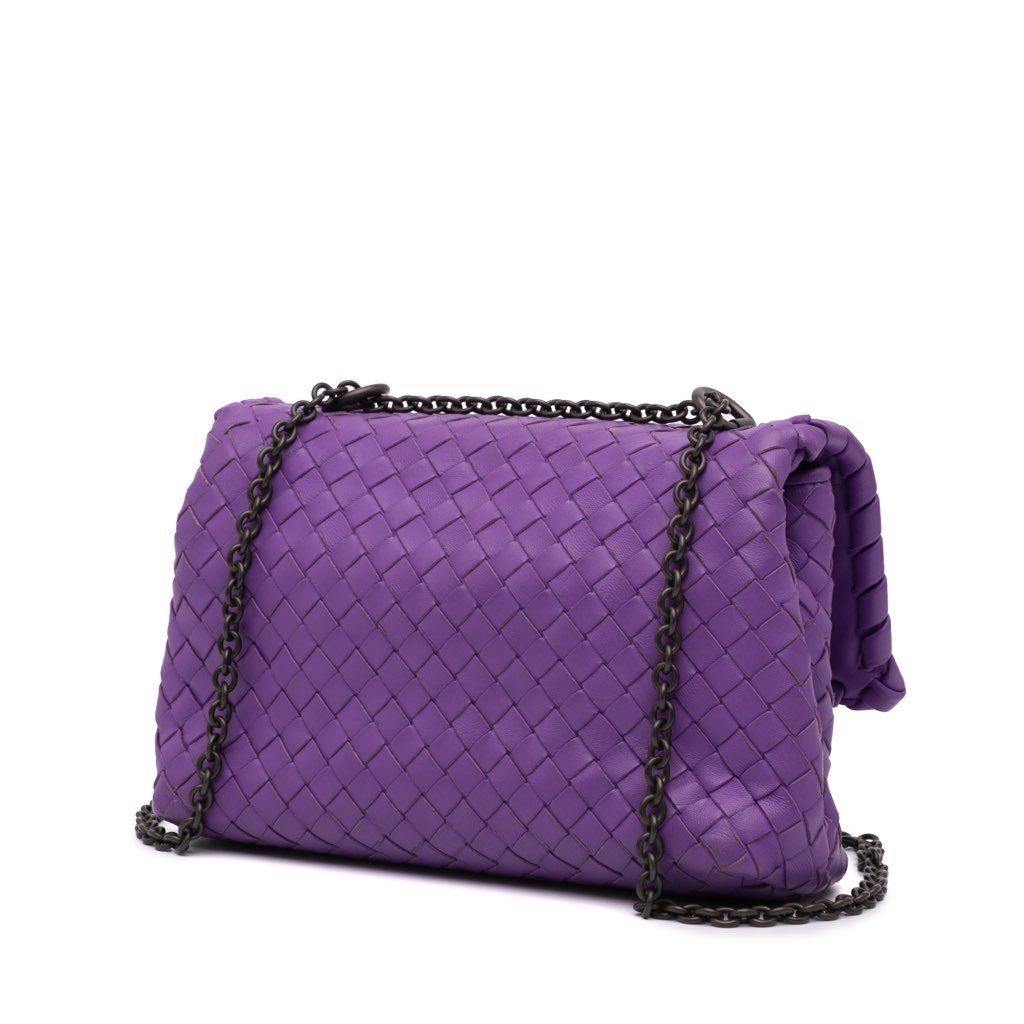 Bottega Veneta Baby Nappa Intrecciato Olimpia Crossbody - Back view
