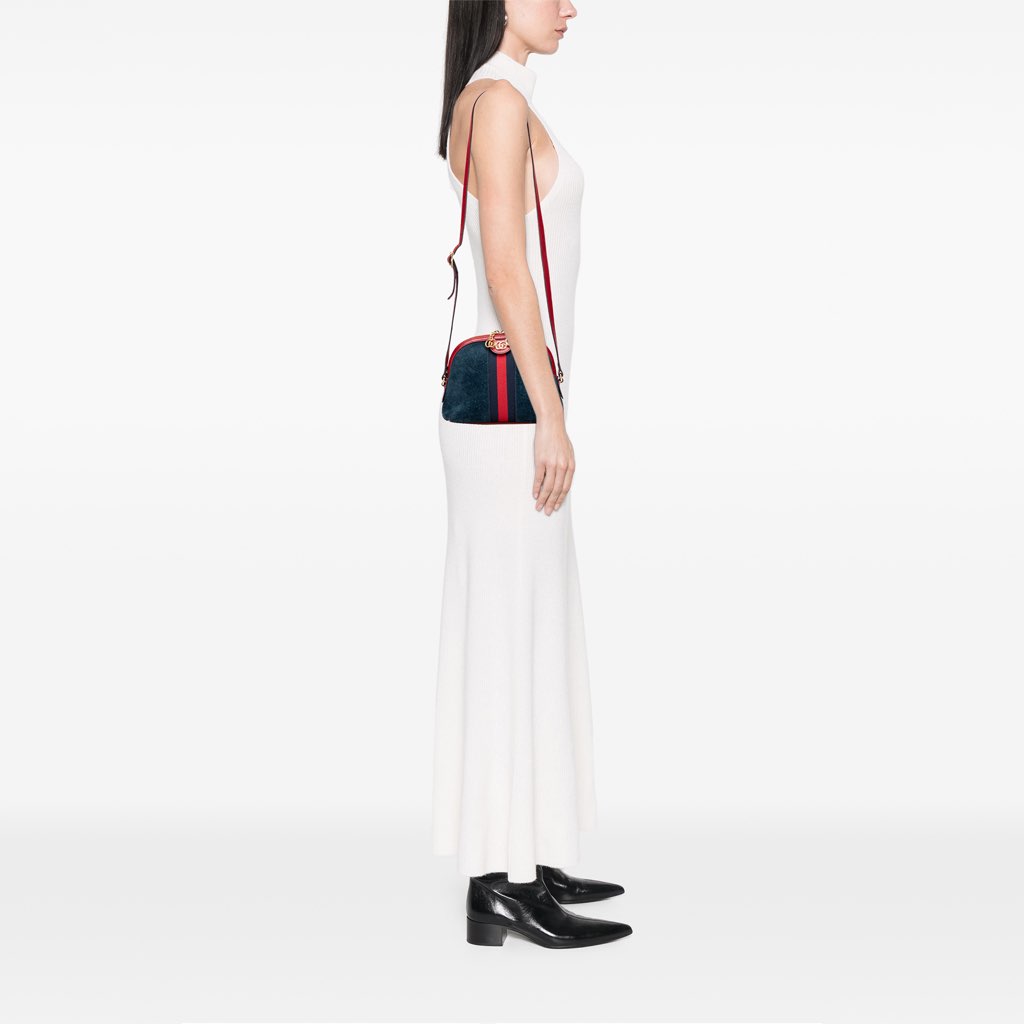 Gucci Small Suede Ophidia Dome Crossbody - Image 14